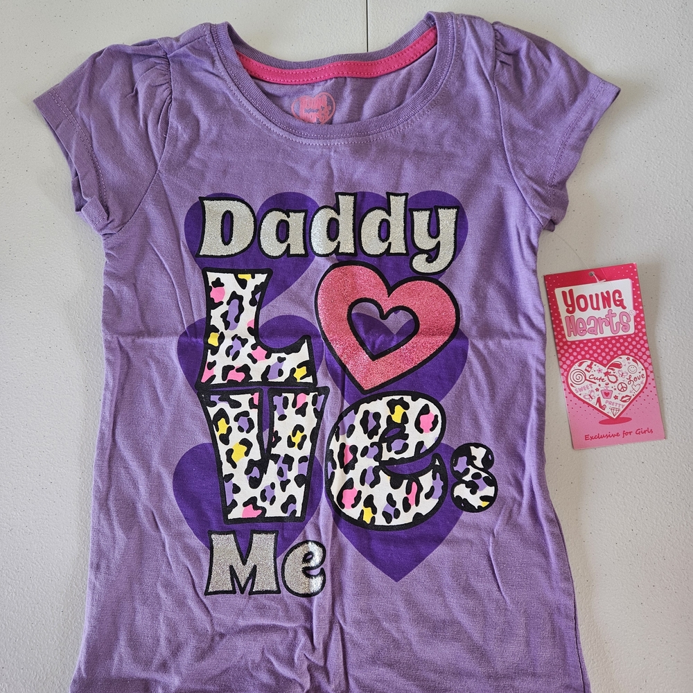 Purple 'Daddy Love Me' Kids T-Shirt